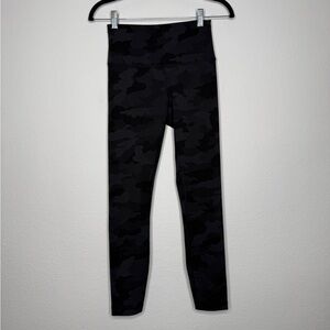 Lululemon Leggings Black Camo Wunder Train High Rise Tight 25" Size 6